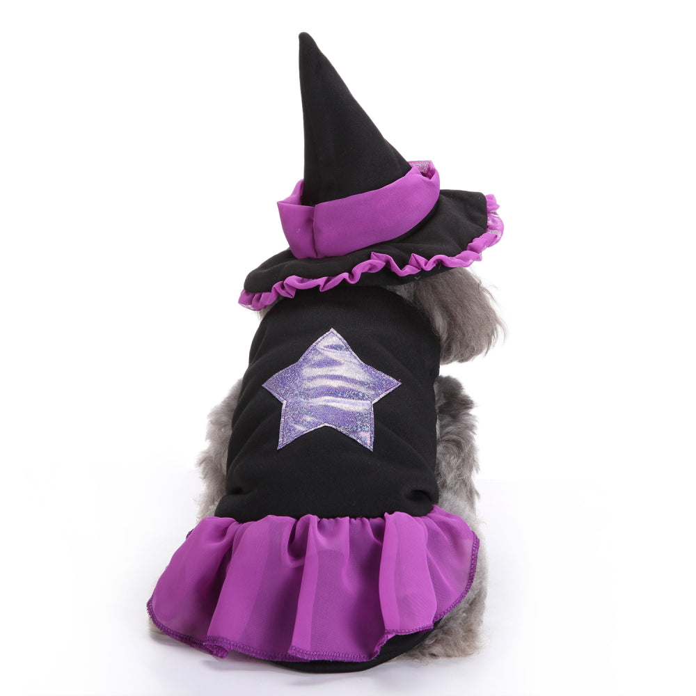 Dog Costume - Purple Witch