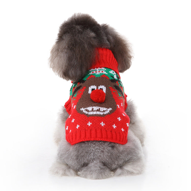 Dog Christmas Vest - Rudolf Red