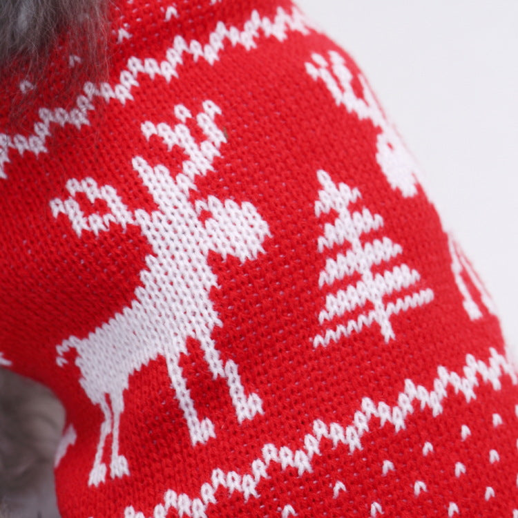 Dog Christmas Vest - Moose Red