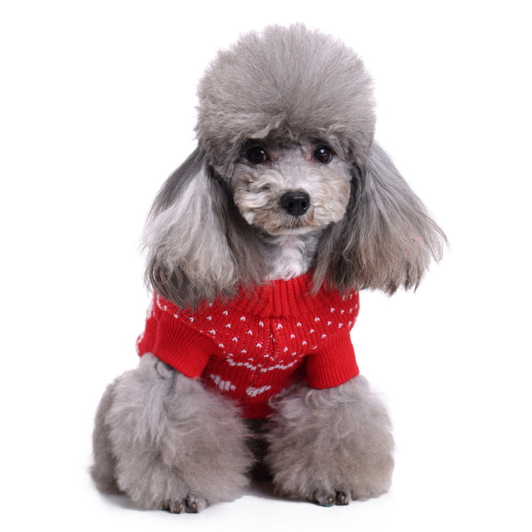 Dog Christmas Vest - Moose Red