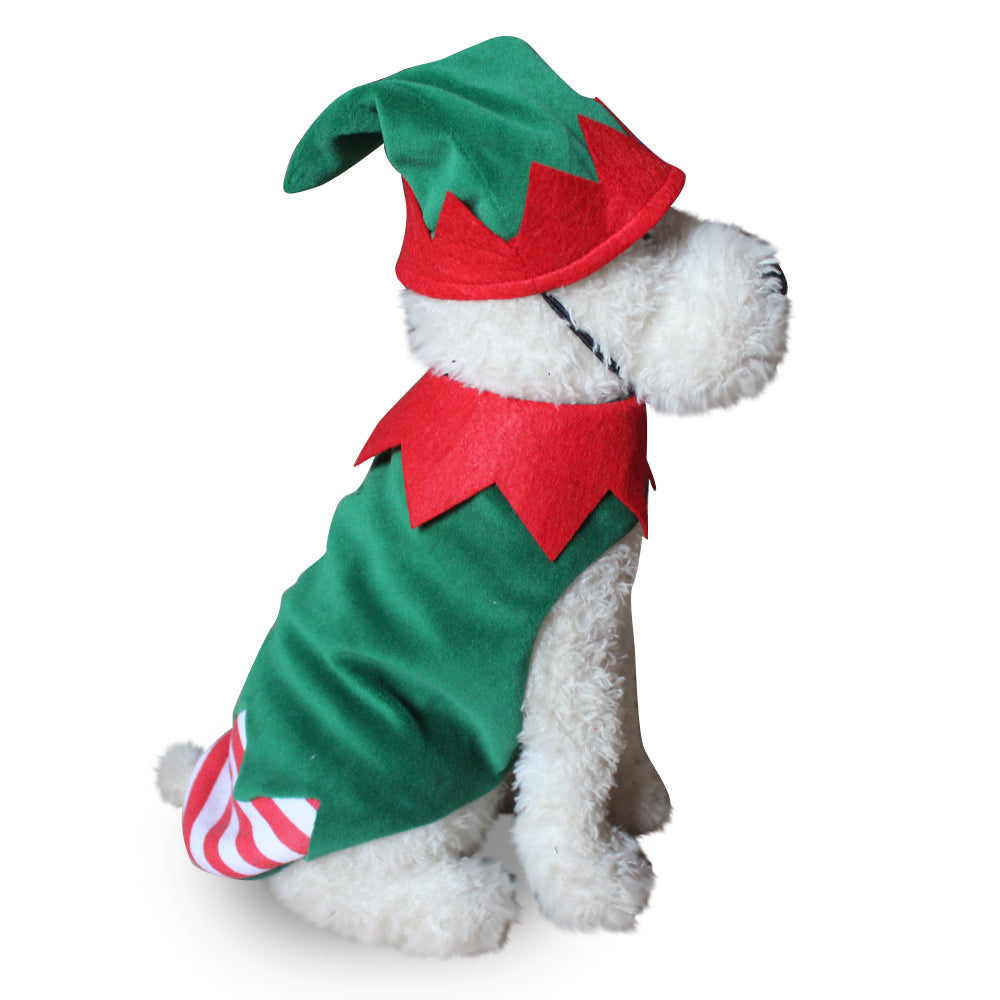 Dog Christmas Vest and Hat - Elf