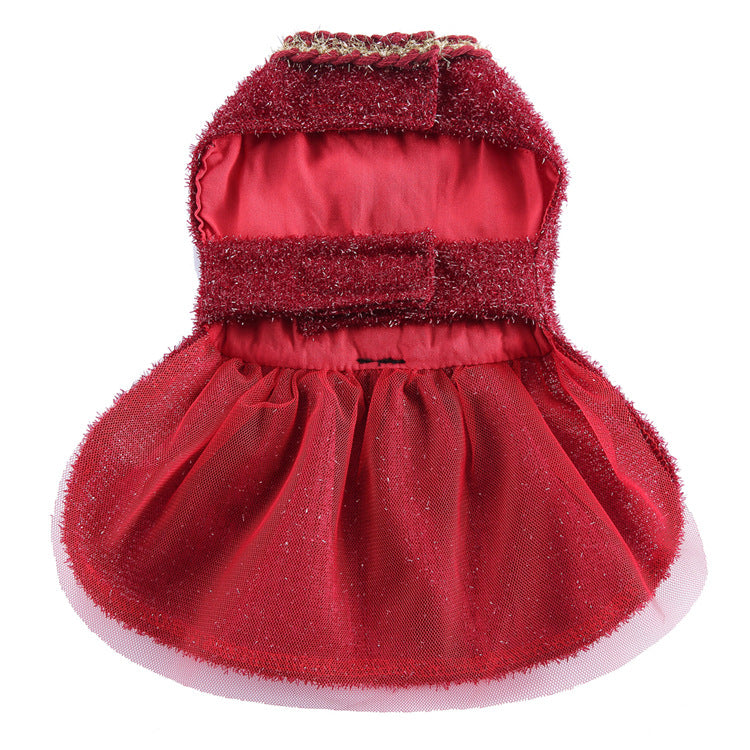 Dog Christmas Dress Red