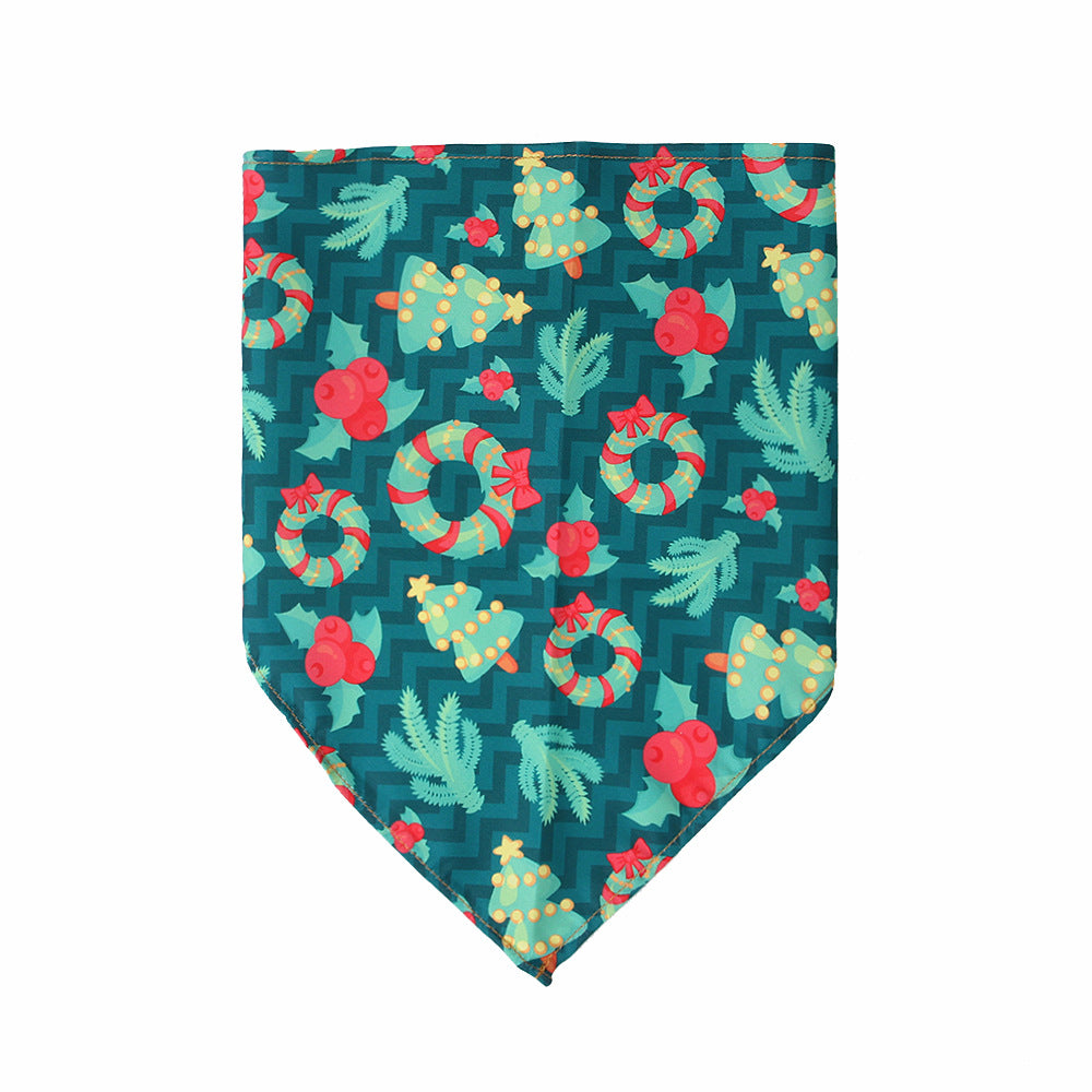 Dog Christmas Bandana - Green Mistletoe